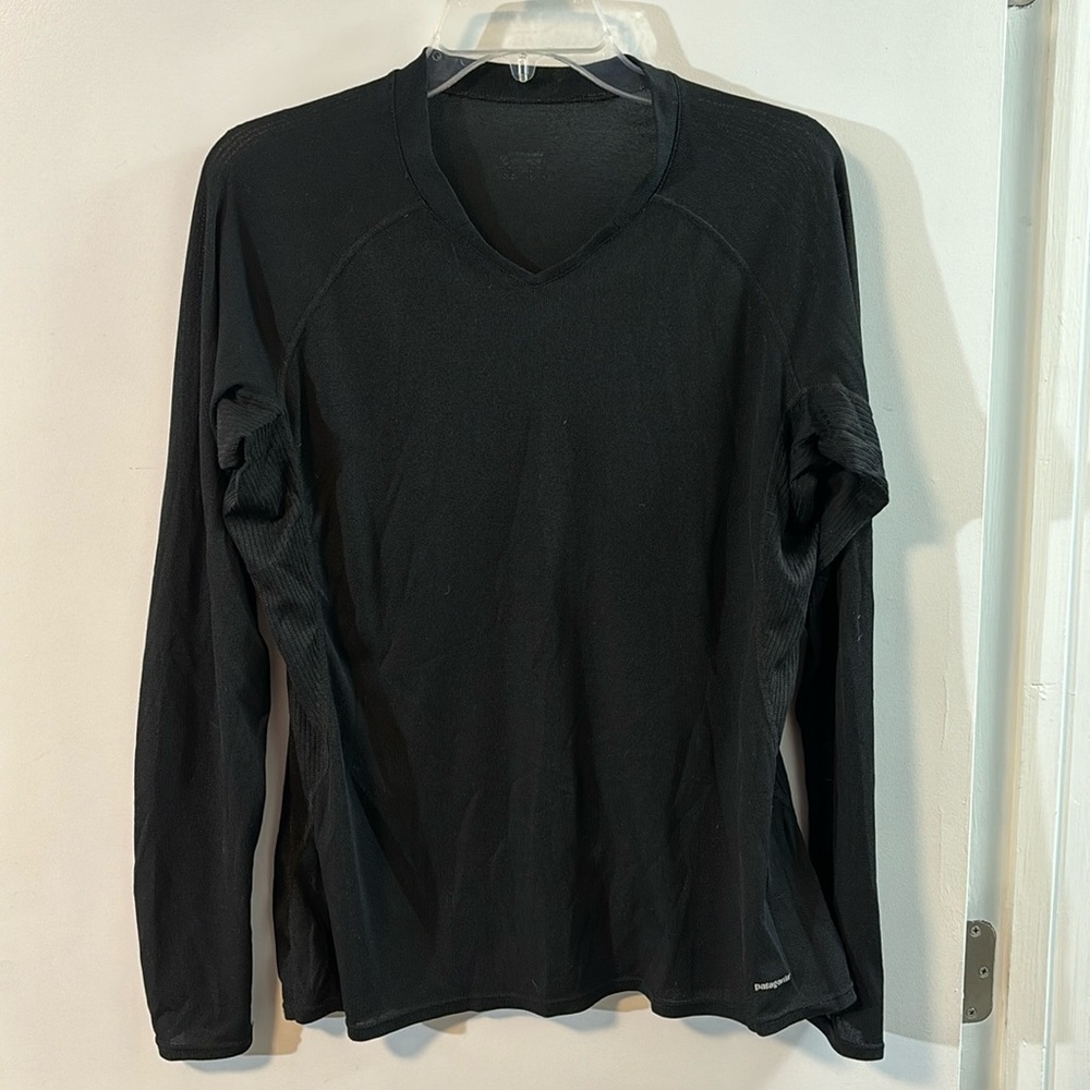Patagonia Lightweight Capilene Long Sleeve, Black, Sz XL